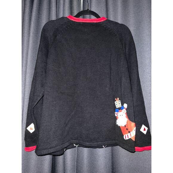 Ugly Christmas Sweater Xmas Cardigan Size Medium Vintage - Picture 3 of 3